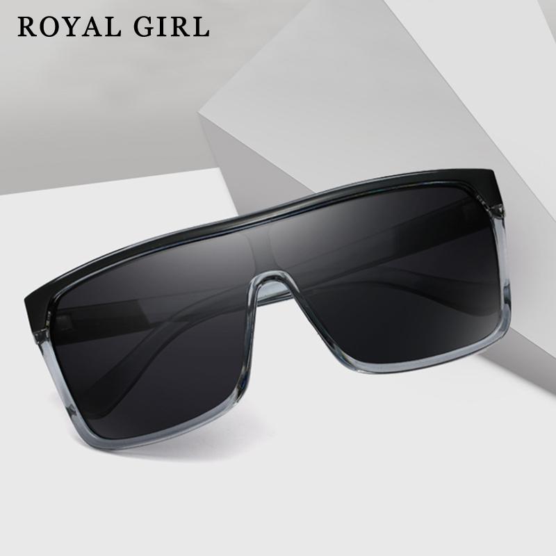 

Sunglasses ROYAL GIRL Men Polarized Flat Top 2021 Brand Designer Driving Sun Glasses Male Rectangle Style Ss463