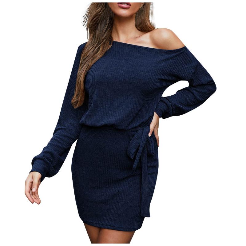 

dress Women' Clothing fashion woman dress Autumn Fashion Daily Polyester Regular Patchwork women summer woman, Blue