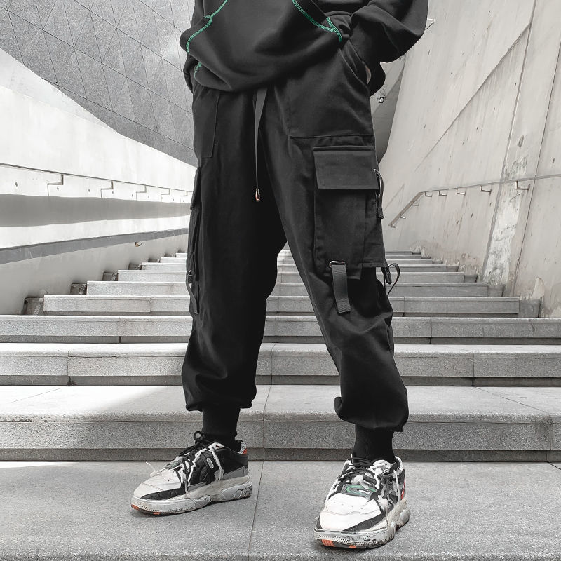 

2021 Autumn Winter New Man Casual Men's Loose Korean Streetwear Fashion Male Oversize Cargo Pants Hip Hop J19j, Armygreen