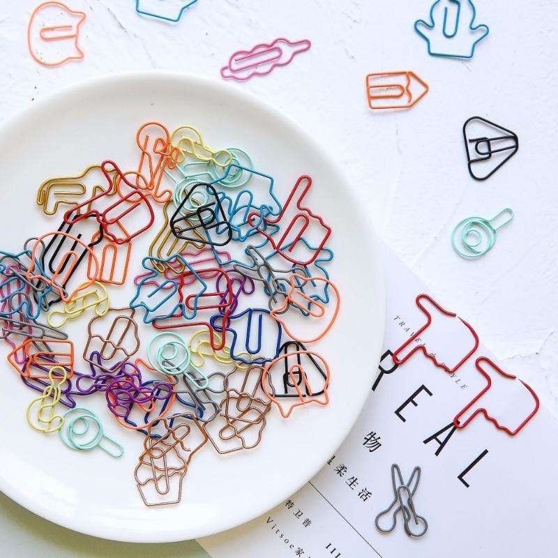 

18PCS New Cute Finger Bookmark Planner Paper Clip Metal Material Bookmarks For Book Stationery School Office Supplies1