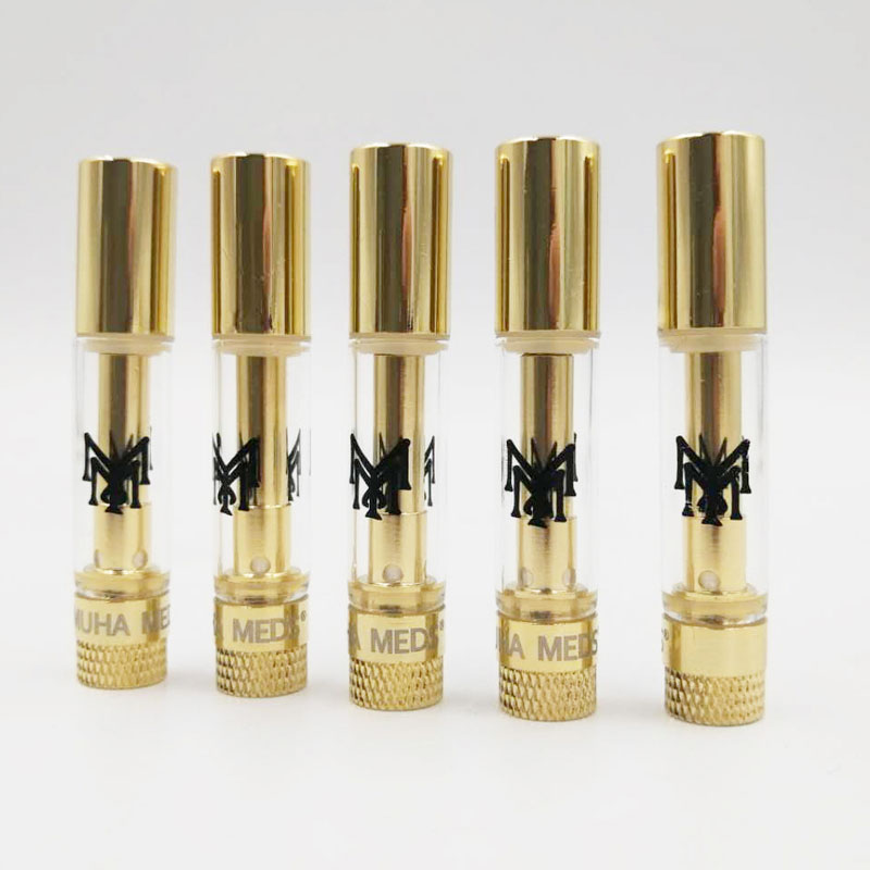 

MUHA MED Vape Cartridge Ceramic Coil 0.8ml 1.0ml Glass Carts 510 Thread Cartridges Pen Vaporizer For Thick Oil