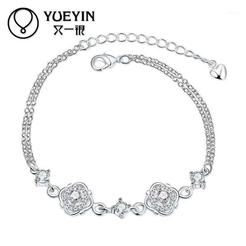 

Charm Bracelets Silver Plated Bangles For Ladies Bracelet Wedding Jewelry Pulseras Mujer Bijoux Women Joias Factory Price1