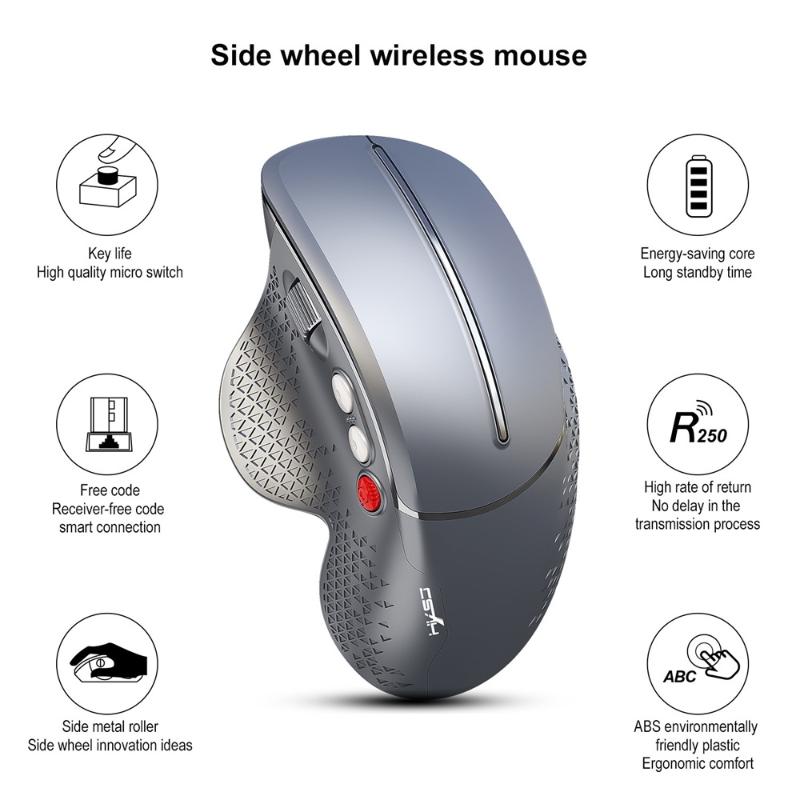 

KuWFi Wireless Mouse 2021 New Vertical Gaming Mouse 6 Buttons 800--2400DPI Ergonomic Vertical Side Wheel for PC/Laptop