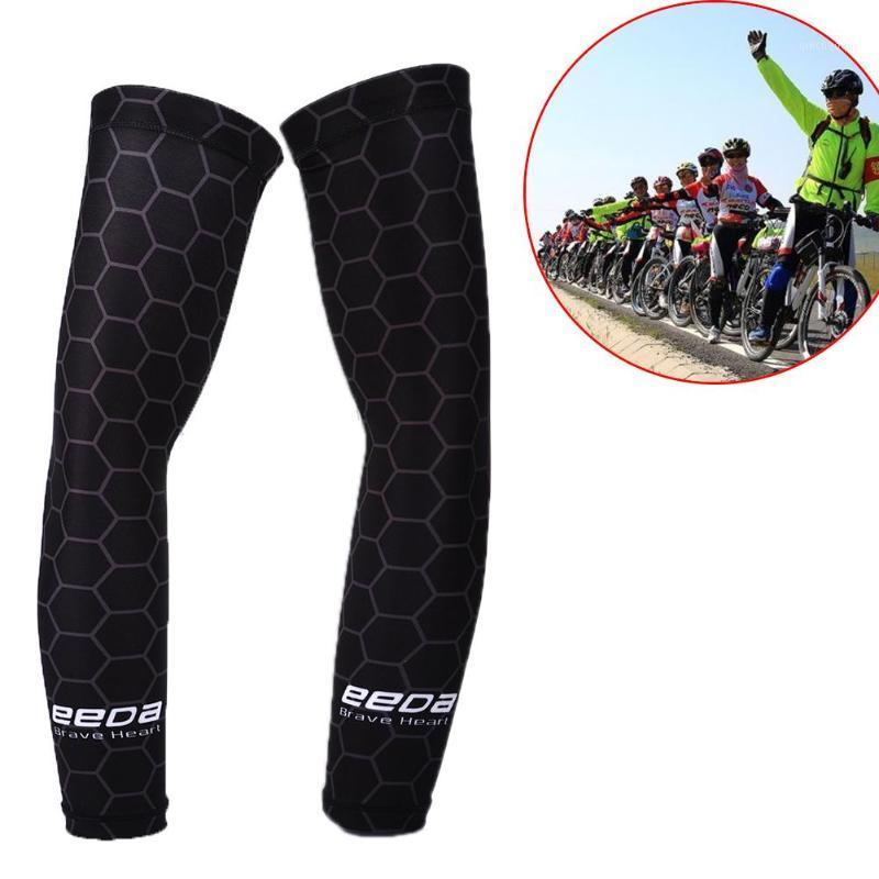 

2PCS Men Sport Arm Sleeve UV Sun Protection Cuff Cover Cycling Running Bicycle Protective Black Bike Arm Warmers Sleeves1, As pic