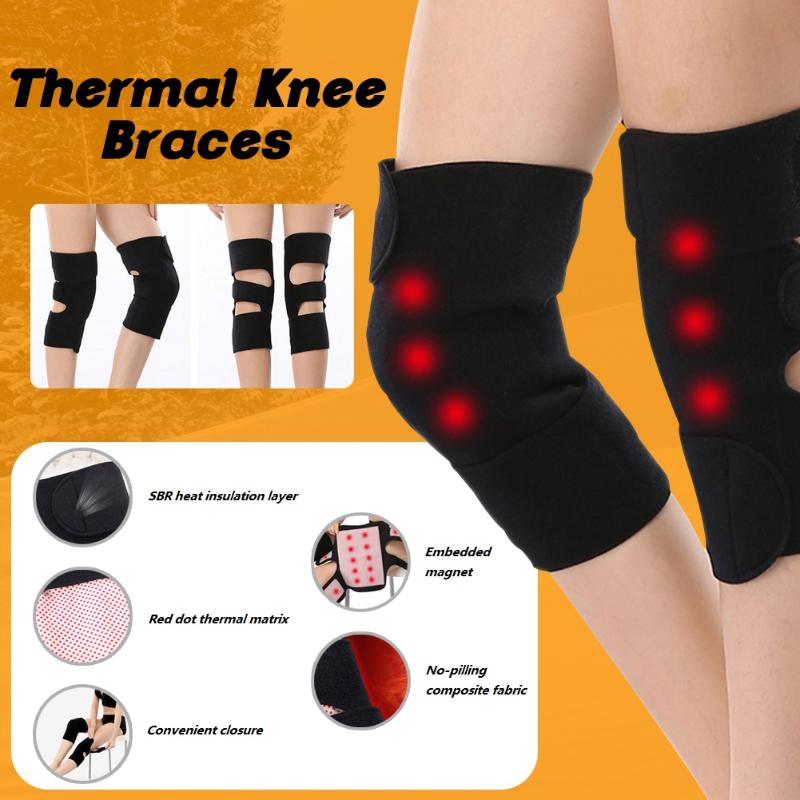 

Winter Warmer Neoprene Knee Pads 1 Pair  Fit Sports Accessories Brace Wrap For Arthritis Joint, Black