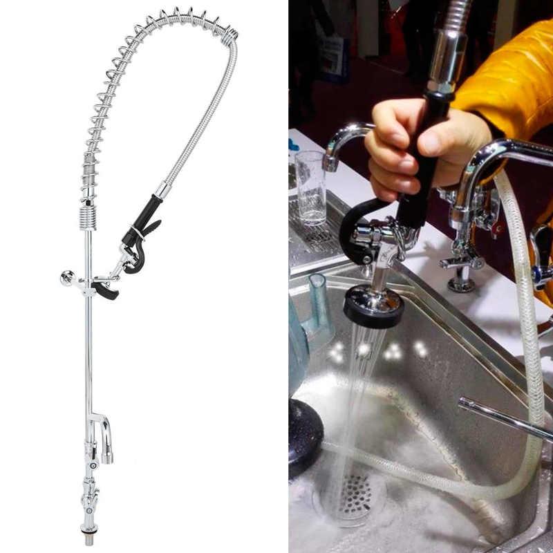 

G1/2 Commercial Faucet with Pull Down Sprayer Vertical Mount Single Cold Tap Kit for Hotel Bar barhroom basin faucet water taps