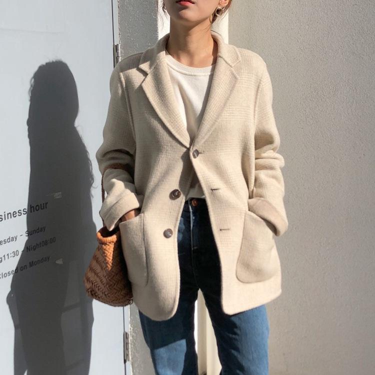 

New Korean double faced cashmere coat for autumn and winter 2021, See chart