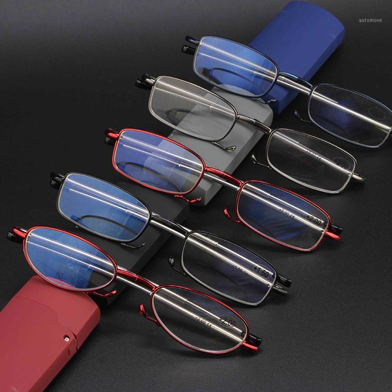 

Alloy Anti-UV Folding Reading Glasses Men Women Anti Blue Light Magnifying Presbyopic Glasses With Box Diopter 1.25 1.75 2.25 21