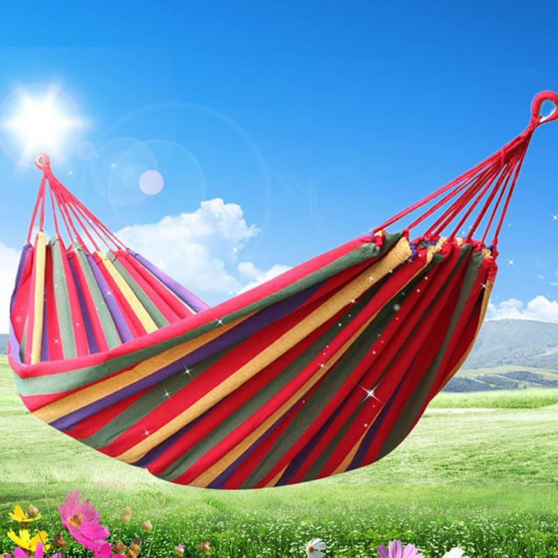 

200*80cm Portable Outdoor Camping Parachute Canvas Double Spreader Bar Hanging Bed For Hiking Climbing Picnic Accessories