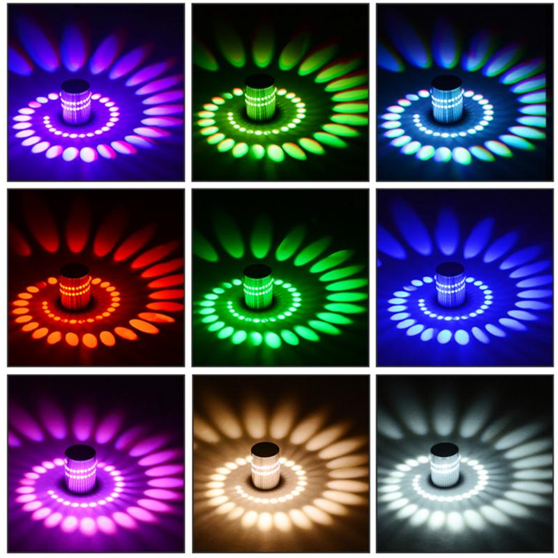 

LED Indoor Wall Lamps 3W RGB Sconce Ceiling Lamp Sorridors Light Art Gallery Decoration Balcony Lamp Porch Light Free Shipping