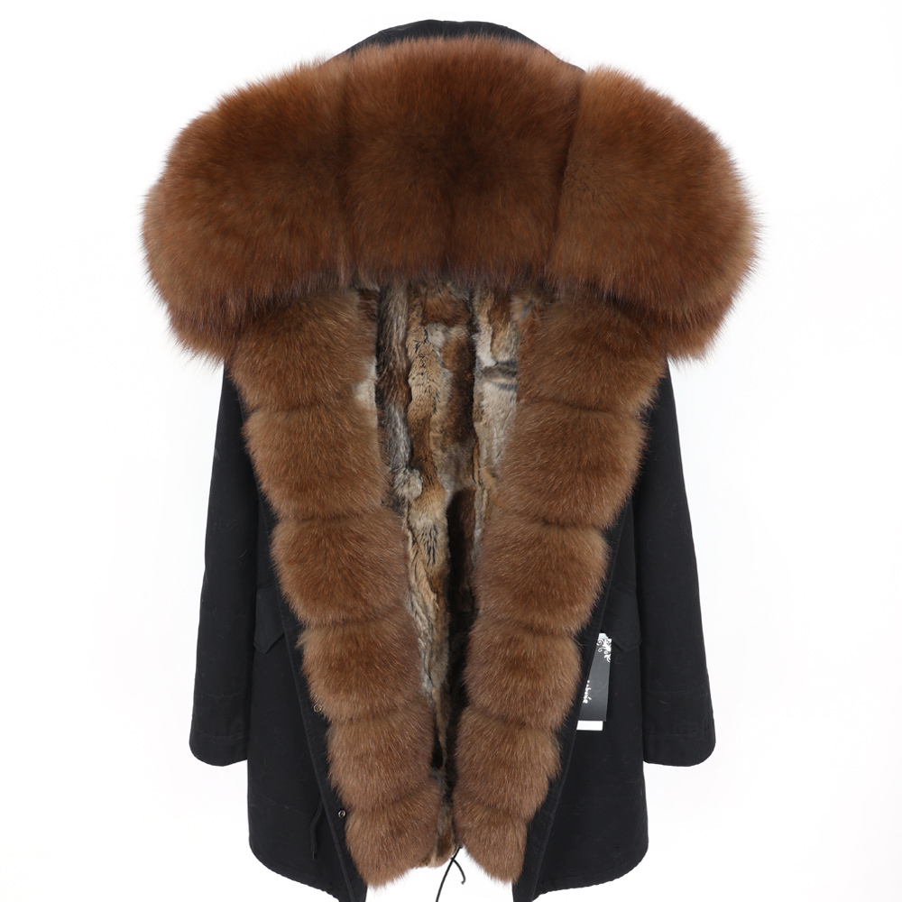 

2021 New Winter Coat De Raposa Real Women's Rabbit Skin Coating Clothes PDZ8