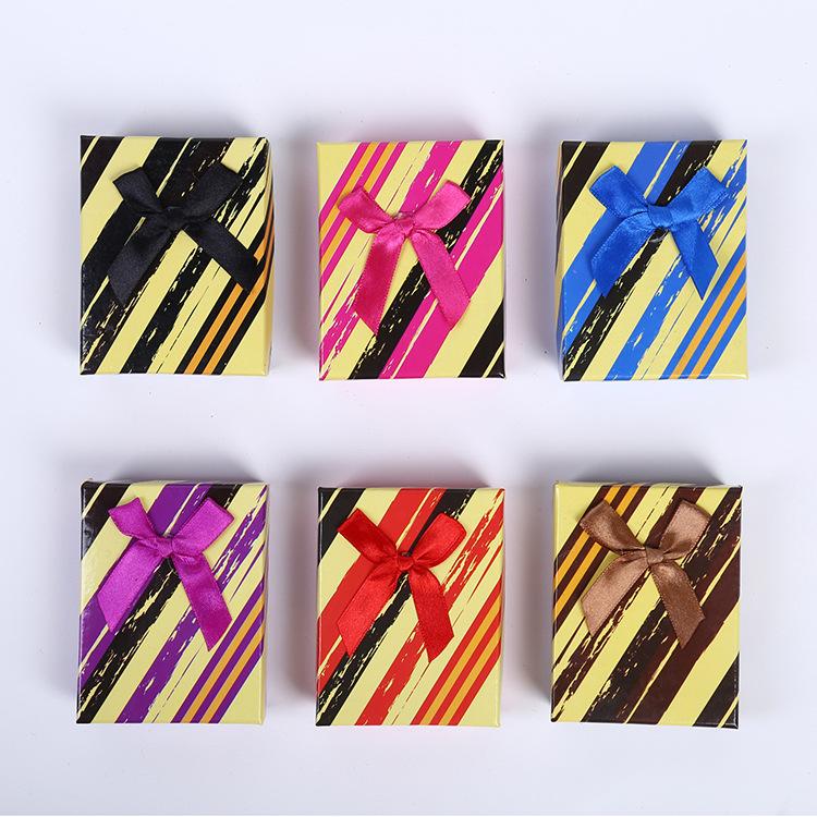 

DoreenBeads New Jewelry Boxes Rectangular Earrings Packing Ring Necklace Set Jewelry Box Gifts Bowknot 1 Piece