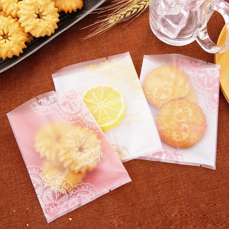 

100Pcs/pack Baking Packaging Bags Biscuit Snack Candy Snack Bag Wedding Party Gift Cookie Candy Bag