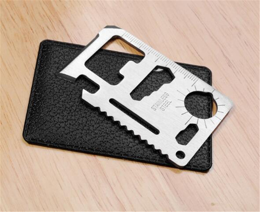 

Camping tool Swiss Army Knife Size Emergency Survival Outdoor 11 in 1 card knife tool Opener ruler wrench screwdriver