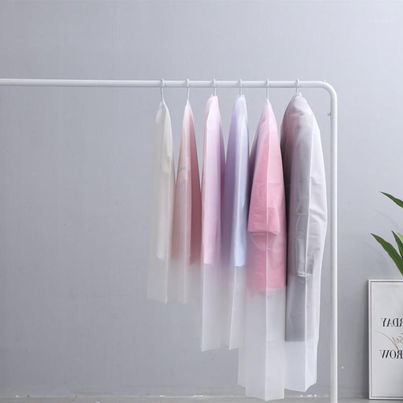 

10pcs Plastic Hanging Clothes Garment Bag Translucent Suit Overcoat Clothes Dust Cover Wardrobe Storage Bag Protector1