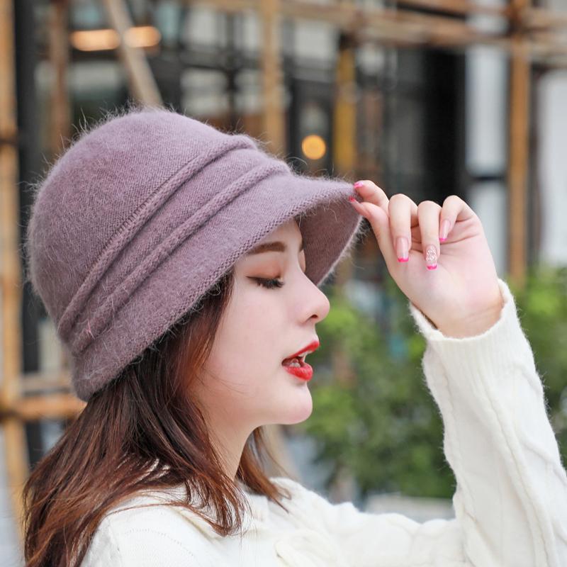 

2021 New Autumn Adult Hat Women Men Winter Warm Hat Solid Color Bowl Wool Caps Middle-aged And Elderly All-Matched Woolen Cap