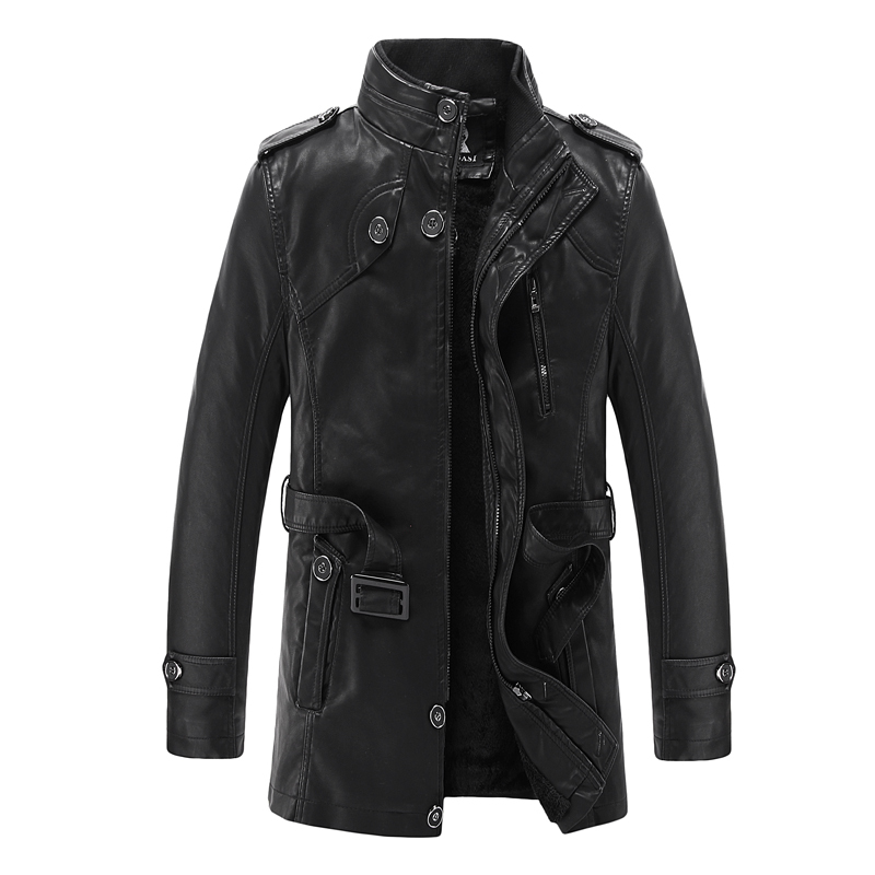 

2021 Faux Jacket Jackets Are Autumn Homme Occasional Long Leather Pu New Style 321 8G33, Black