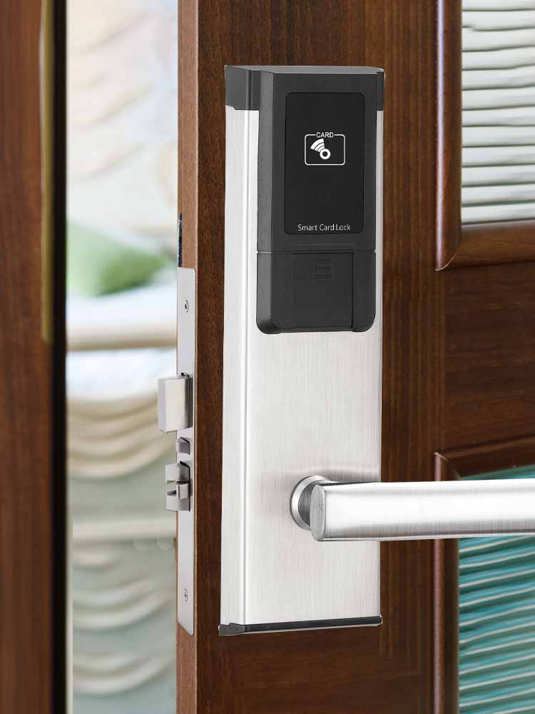 

Hotel Keyless Smart Digital IC Card Front Door Lock System With Card Reader