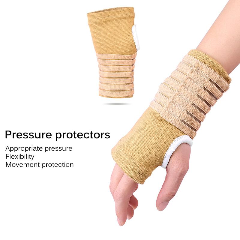 

Tennis Wrist Bandage Brace Support Hand Brace Professional Elastic Sports Adjustable Wristband Elastic Safety Carpal Tunnel Set, As shown