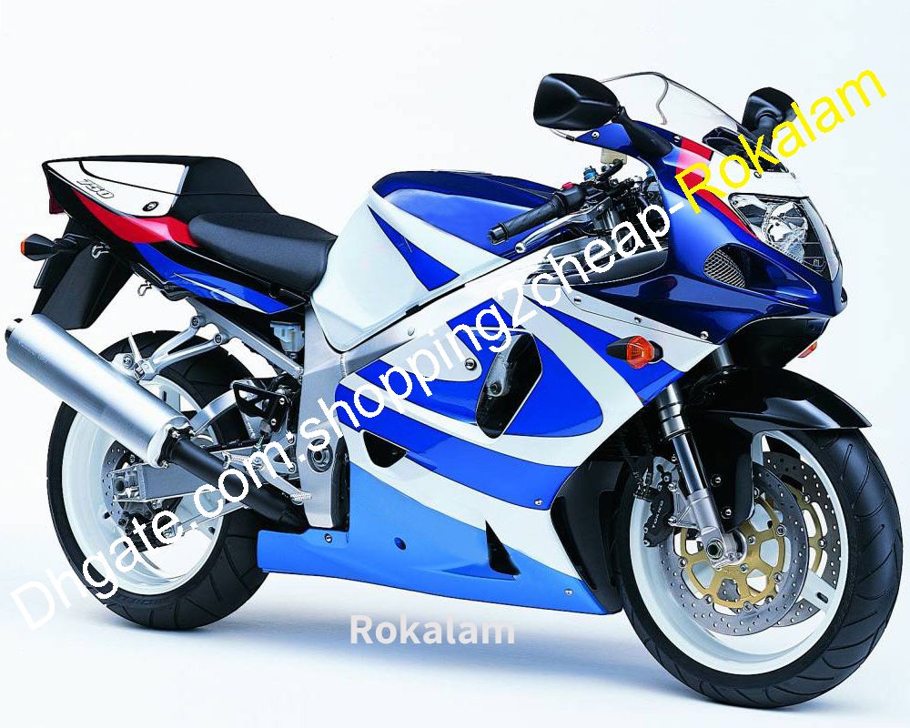 Coque de carrosserie GSXR 600 750 K1 pour Suzuki GSX R600 R750 2001 2002 2003 GSXR750 GSXR600 carénage bleu blanc (moulage par injection)