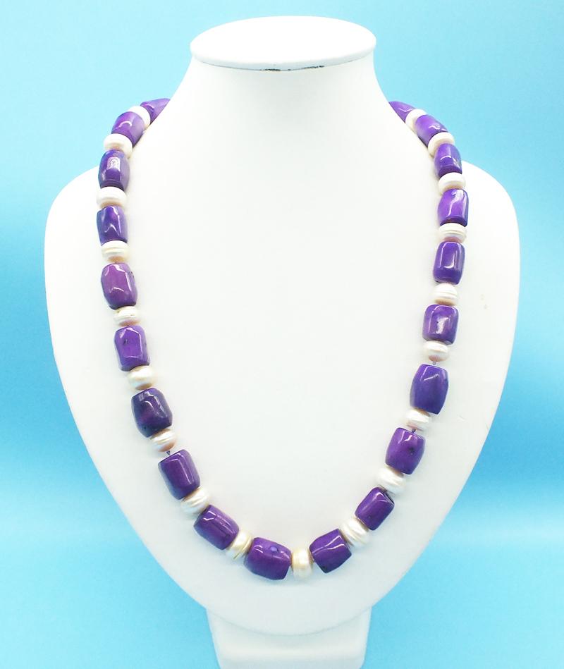 

Chokers Promotion! Natural Coral And Pearl Necklace. 22 Inches