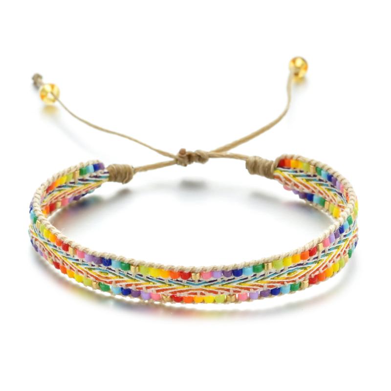

ZMZY Boho Jewelry Spanish National Bracelet MIYUKI Bracelets For Women Pulseras Hand Woven Friends Braclet Rainbow Colorful Gift