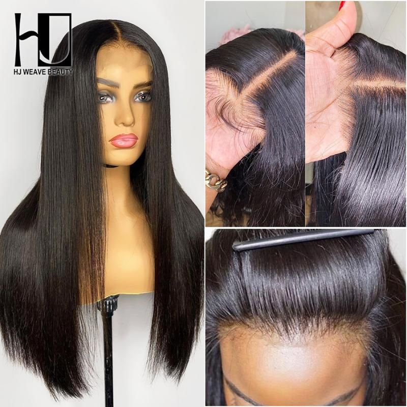 

Straight HD Transparent Lace Closure Wigs 5x5 Closure Wig Human Hair Wigs With Baby Hair Brazilian Lace Front Human, As pic