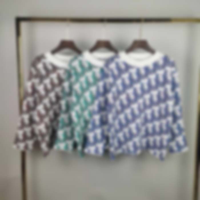 

Mens sweater latest explosion style spring summer Full body letter print mens T-shirt high-quality fashion western style black, Green