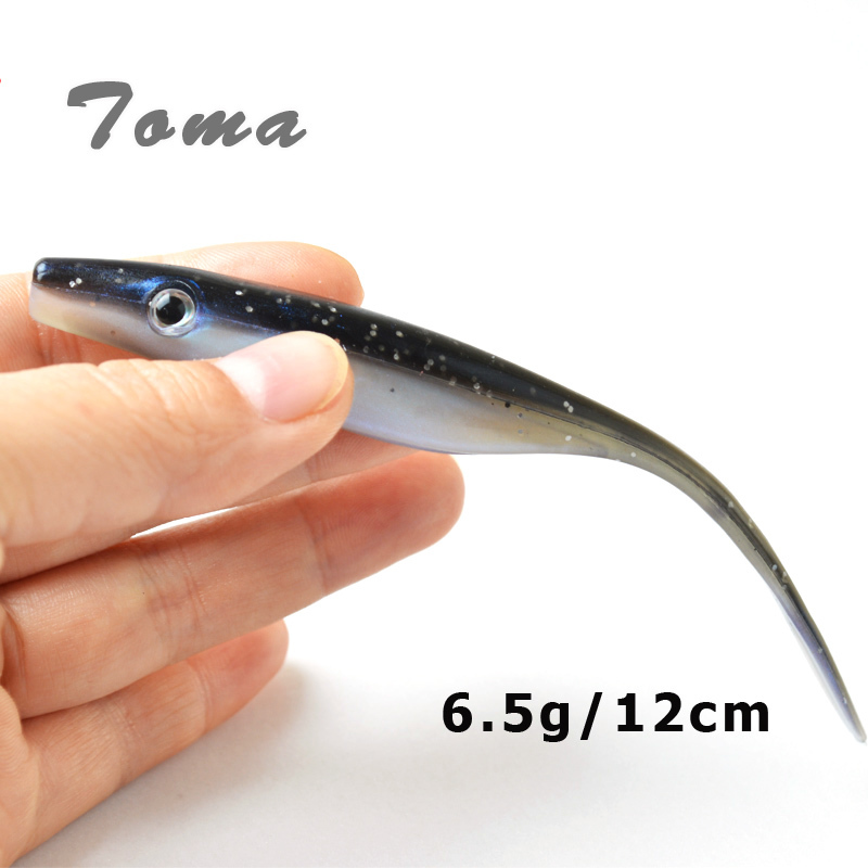 

TOMA 12cm6.5g Soft Bait Pesca Black Back Fish Baits Brand Bass Fishing Soft Lure Saltwater Lures Fishing Tackle better than 201102