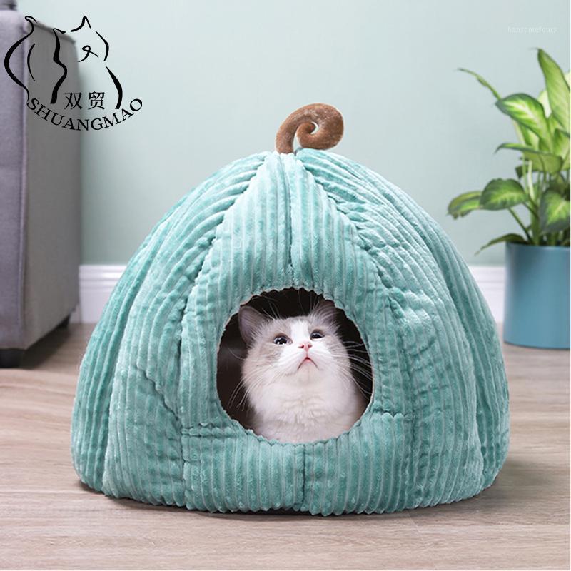 

SHUANGMAO Pet Cat Cave Bed Indoor Kitten House Warming for Cat's Dogs Nest Collapsible Cute Puppy Mats Sleeping Winter Products1