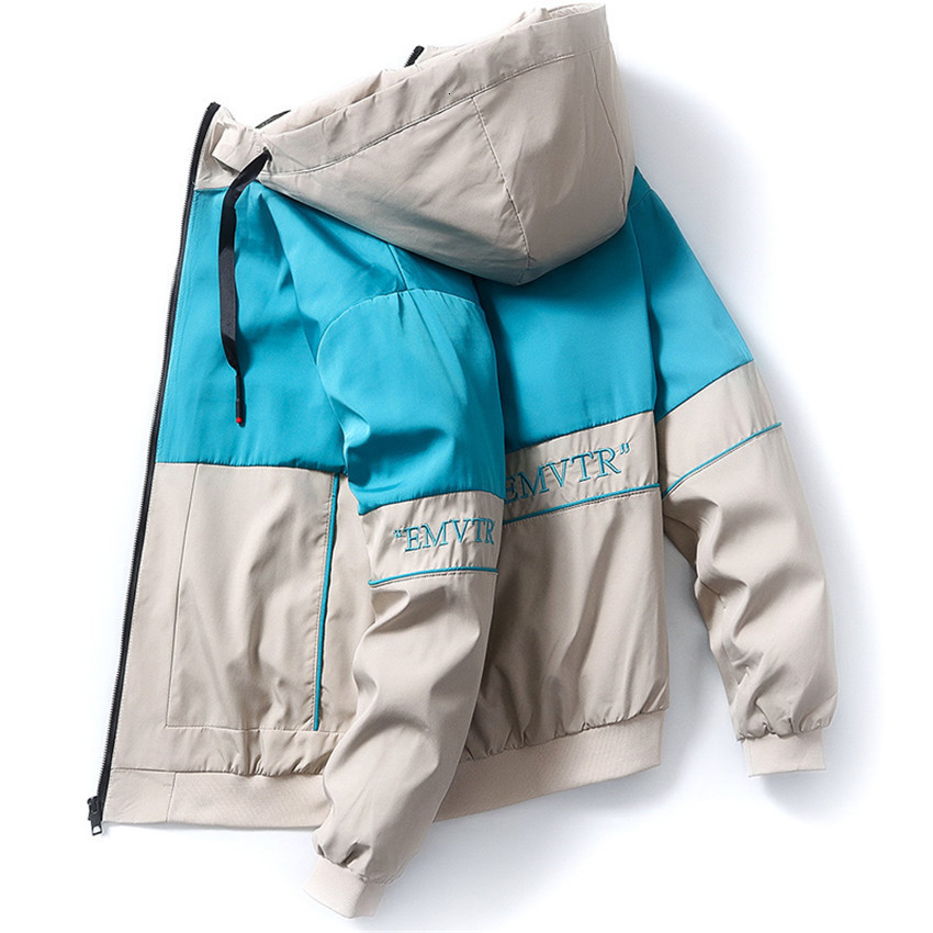 

2021 New Autumn Jacket Coats Embroidery Printed Hooded Men Harajuku Hip Clothes Male 10JI, Yellow