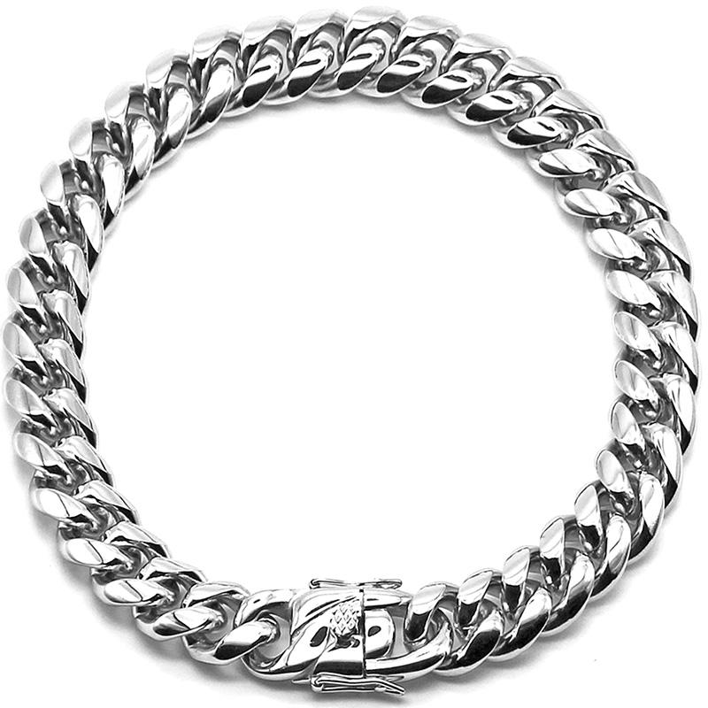 

Luxta Miami Cuban Chain Chock Classic Desian Bold Look Hiphop Jewelry