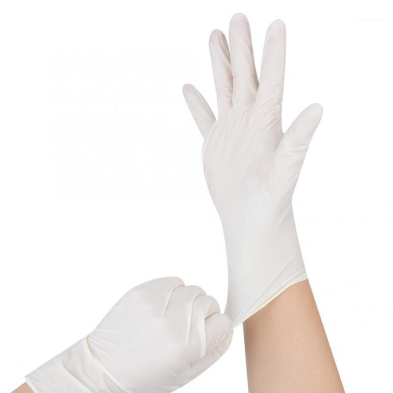 

Disposable Gloves 100Pcs White Disposable Latex Gloves Non-Slip Protective for Factory Laboratory Use Household1