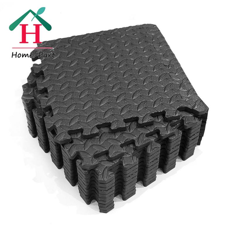 

12 PCS 30*30cm Carpet Living Room Bedroom Children Kids Soft Magic Patchwork Jigsaw Splice Heads Climbing Baby Crawing Mat, Black