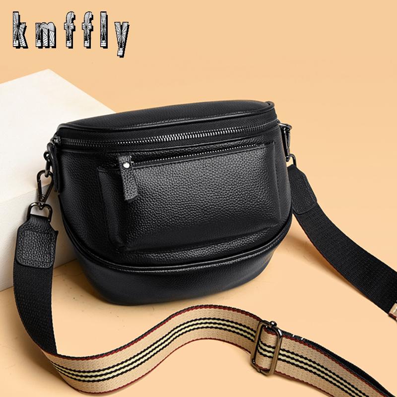 

First Layer Cowhide Large Capacity Luxury Purses And Handbags Women Bags Designer Female Leather Shoulder Crossbody Bags 2021, Black