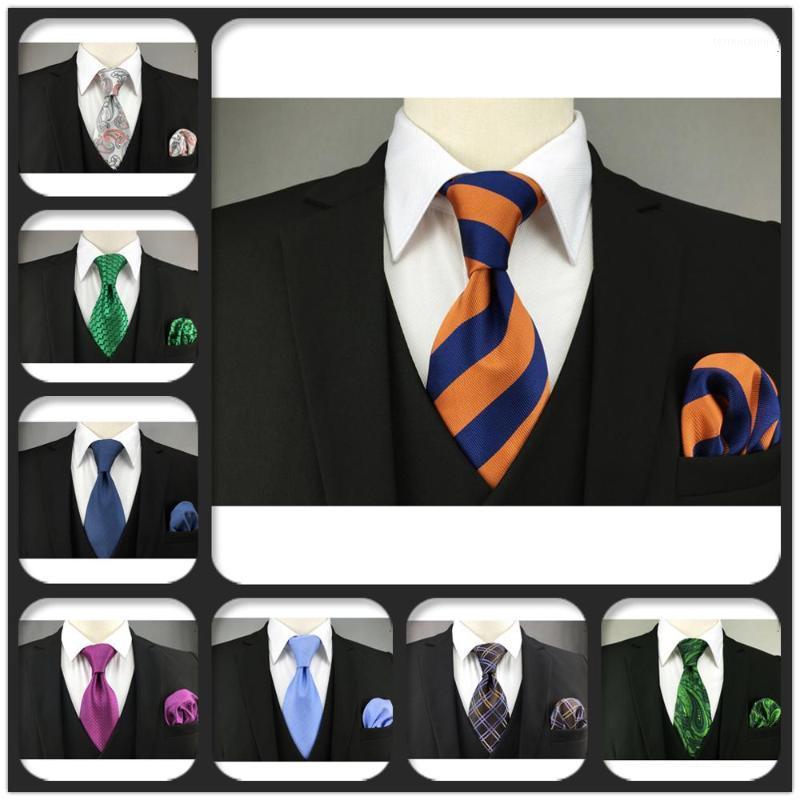 

Bow Ties Mens Neckties Pocket Square Set Silk Fashion For Men Acceossories Wedding1