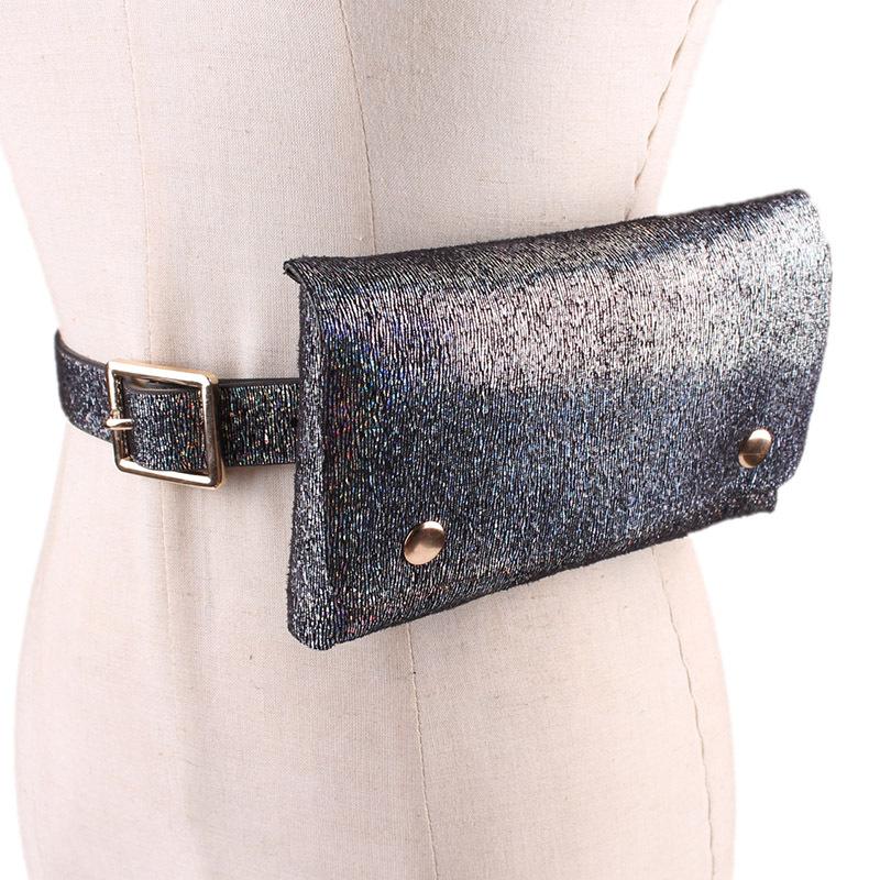 

2020 Cinturon Hombre Tactical Belt New Fashion Personality Bright Color Belt Women's Decorative Crossbody Bag Detachable Small, Black