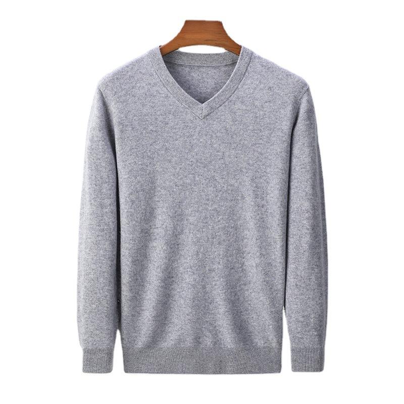 

2121 New Men's Thick Sweater V-neck Bottom Shirt BV4871-010, Black