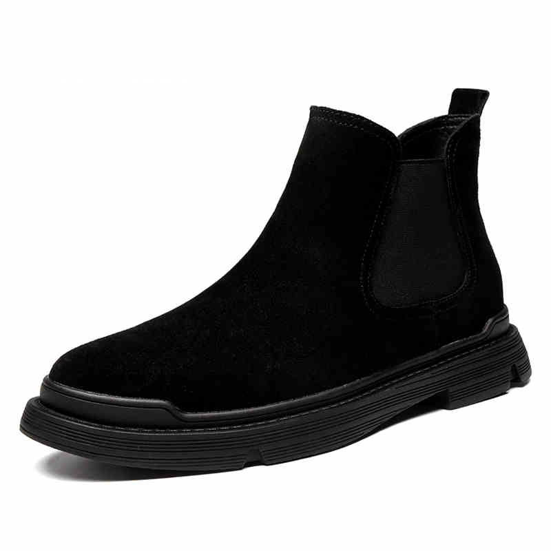 

Genuine Desert Leather Black Platform Cowboy Boots 2iwe, Black with fur