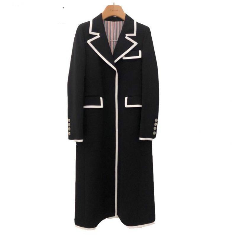 

TVVOVVIN Women Blazer Color Matching Vintage Black Women Blazers Jackets Plus Size Long Casual Suit Coats 2020 Fashion M9D