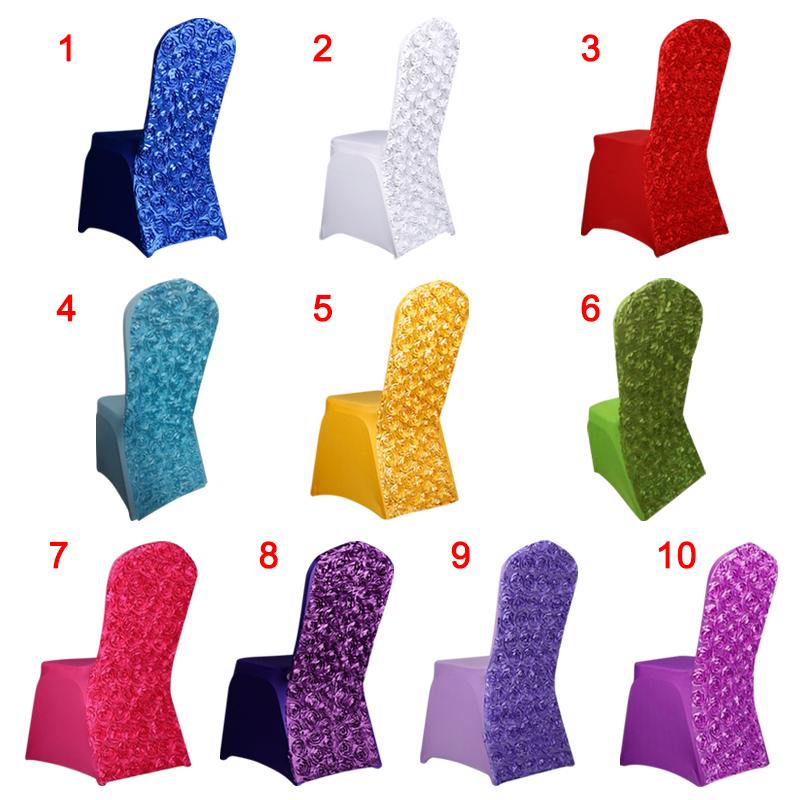 

Chair Cover with 3D Rose Petals Pattern Multicolor for Wedding Rosette Banquet Wedding Dining Chair Covers 66CY