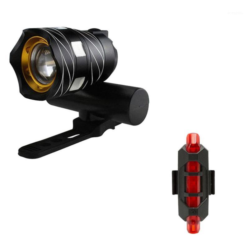 

3 Modes USB Rechargeable XML T6 LED Bicycle Headlight Waterproof Front Light Built-in 3000mAh Battery With Bike Tail Light 40A151