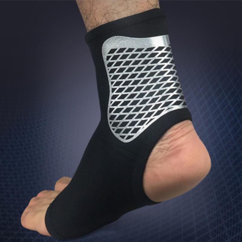 

Elastic Fiber Safety Ankle Support Sports Ankle Protective Sleeve Brace Compression Support Sleeves Plantar Fasciitis Foot Socks, Black
