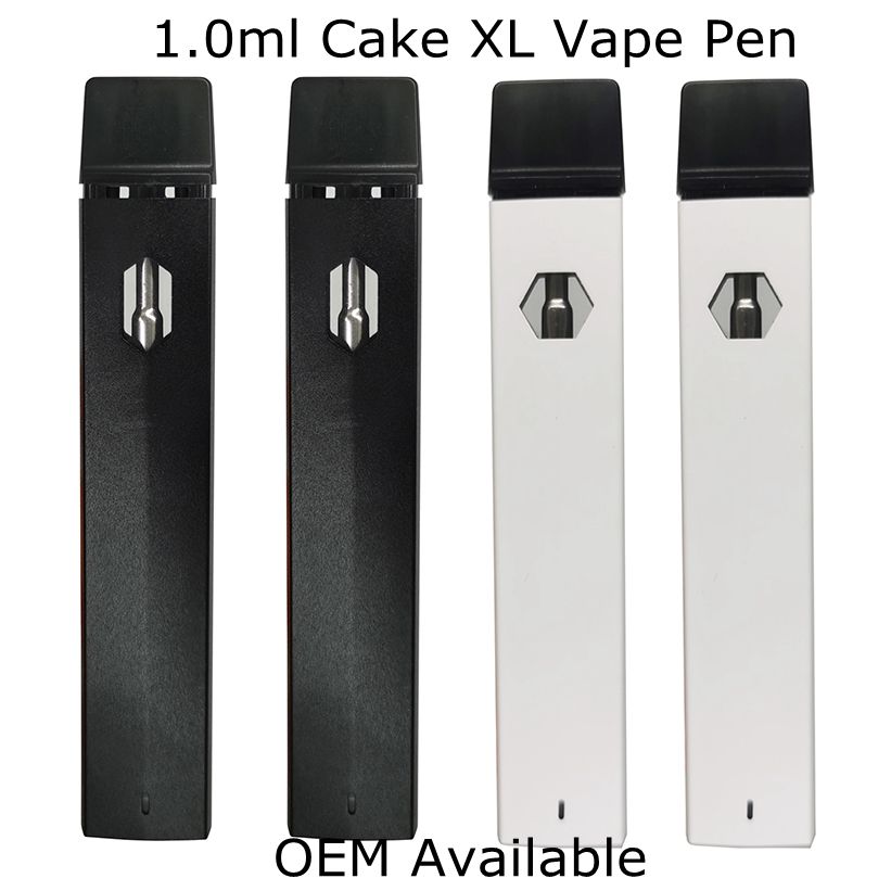 

Cake XL D8 D9 D10 Thick Oil Vape Pen e Cigarettes 280mAh Rechargeable Battery 1.0ml Atomizer Tank Empty Disposable Vaporizer Pens White Black