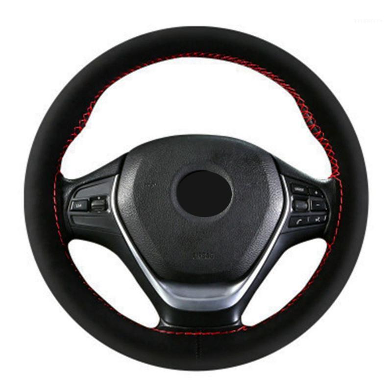 

DIY Suede Car Steering Wheel Cover Diameter 38cm 9 colors Comfortable and wear-resistant Contains needles and threads1