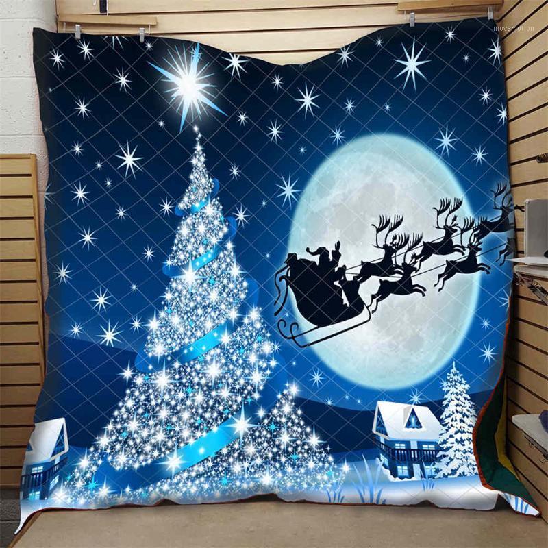 

3D Christmas Quilt Santa Claus Beautiful High End Fantasy Kids School Adults Bed Summer Autumn Quilt Soft Hot Sales Dropshipping1, Style 1