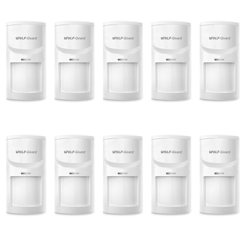 

10 x Wolf-Guard Wireless PIR Sensor Motion Detector for Home Security Alarm Burglar System 3G/GSM Alarm Panel 433MHZ HW-05B