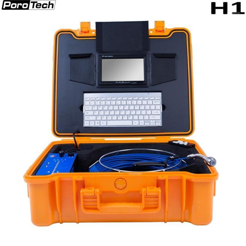 

H1 7 INCH Pipeline Endoscope with Meter Counter/Wireless Keyboard HD 1080P 25mm Drain Sewer Pipe Inspection Video Camera 20m1