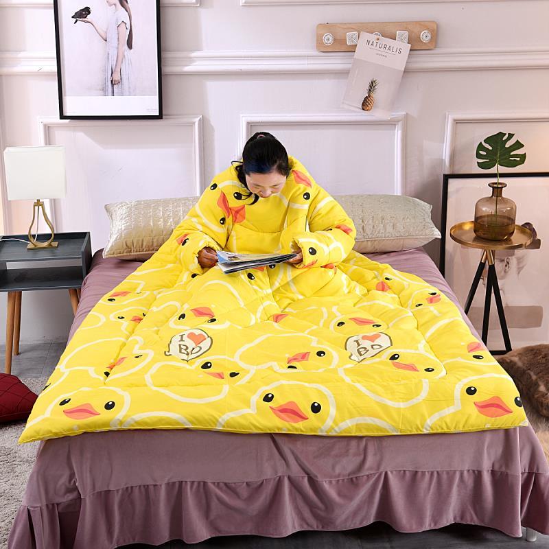 

1 Pcs Lazy Quilt With Sleeves Super Warm Thicken Blanket Multifunction For Home Winter Nap Comfortable Adult Children Body Cover, 03