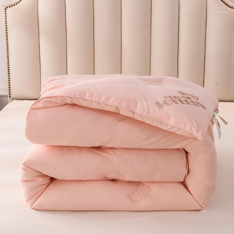 

Winter Warm Comforter Solid Color Super Soft Jacquard Quilt Core  Queen Size Polyester Filling Bed Comforters Quilts1, Model 3